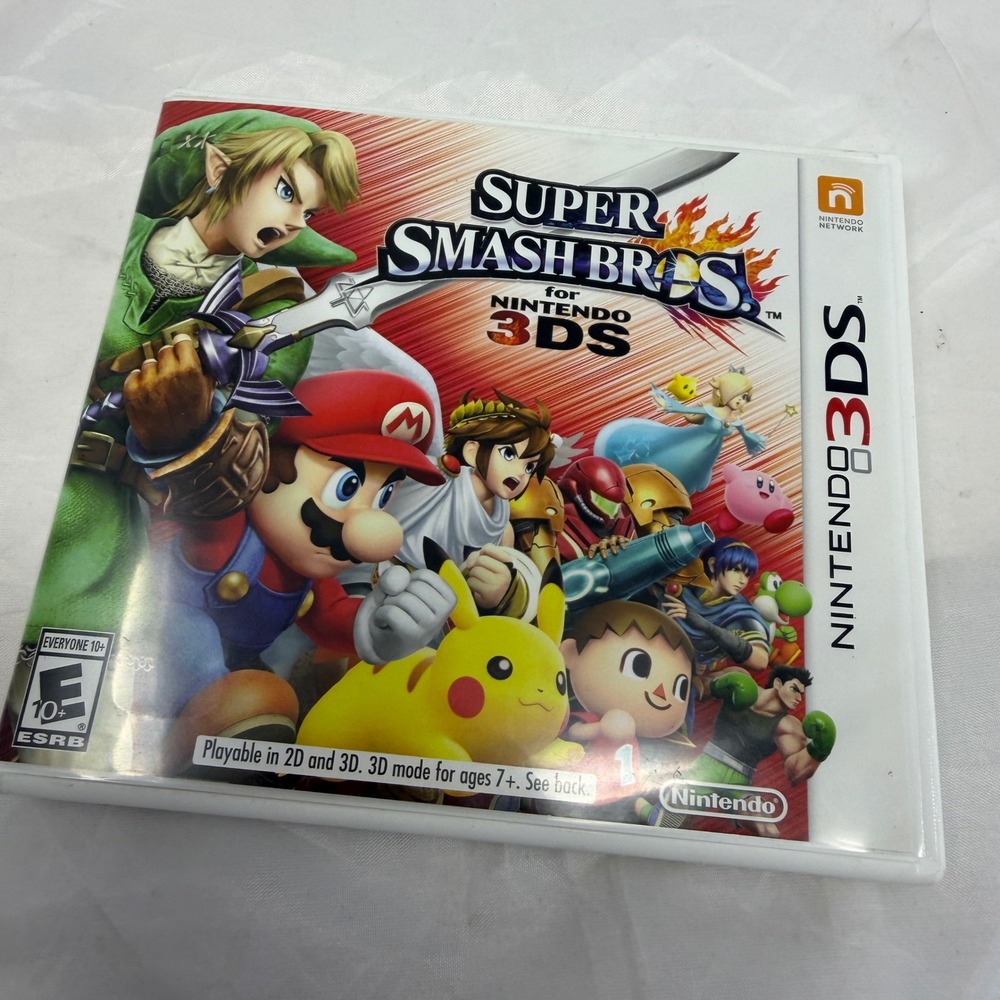 Nintendo 3DS Super Smash Bros Case and Manual Only No Game CTR P AXCE USA 2014